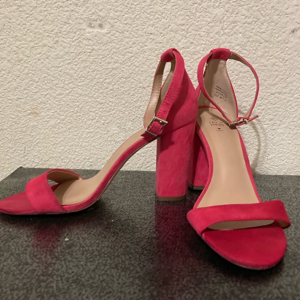 Call It Spring Vegan Hot Pink Heels